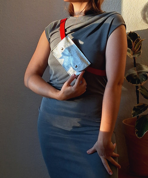 Cyckokieszeń srebrna metallic