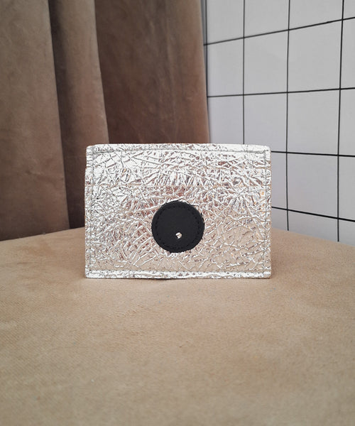 Mini cyckoportfel srebrny metallic outlet