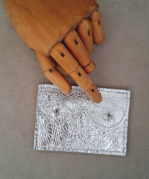 Mini cyckoportfel srebrny metallic outlet