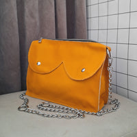 Midi cyckotorebka musztardowa outlet