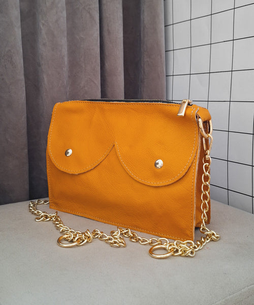 Mini cyckotorebka musztardowa outlet