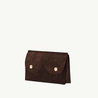 Cyckokieszeń ciemna czekolada zamsz