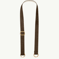 Pasek skórzany ciemna czekolada zamsz