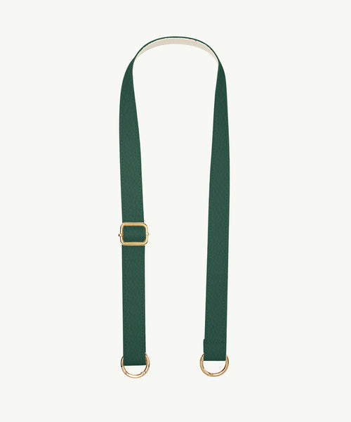 Pasek skórzany zielony iglasty