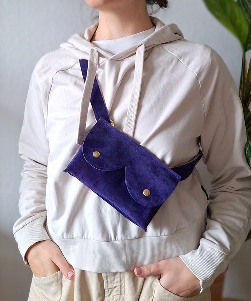 Cyckokieszeń 2.0 fioletowa zamsz