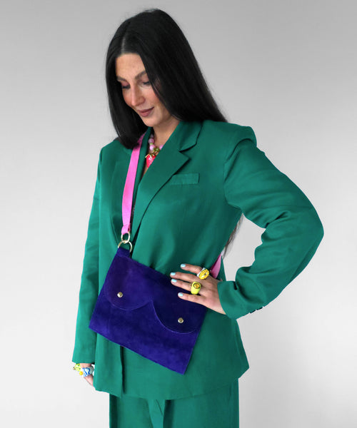 Maxi cyckonerka fioletowa zamsz