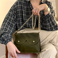 Midi cyckotorebka oliwkowa połysk