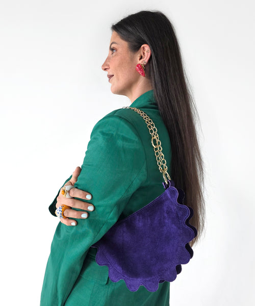 Mini pierożek fioletowy zamsz