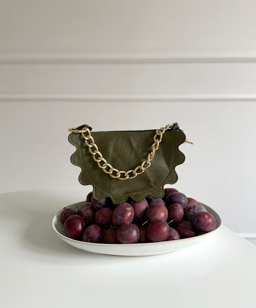 Mini pierożek oliwka połysk