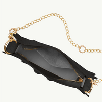 Mini pierożek czarny zamsz