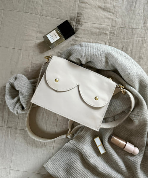 Mini cyckotorebka kremowa