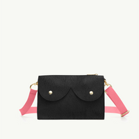 Mini cyckotorebka czarny zamsz