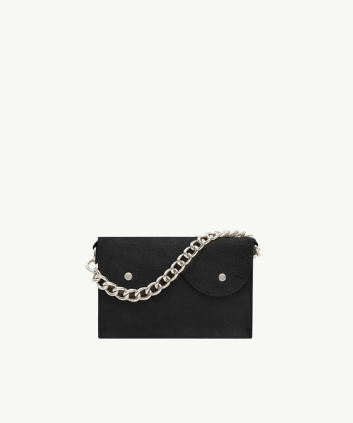 Mini cyckotorebka czarny zamsz