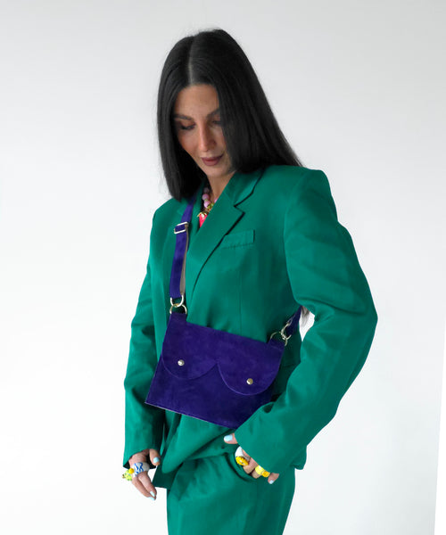 Cyckonerka fioletowa zamsz