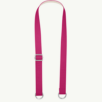 Pasek skórzany fuksjowy