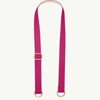 Pasek skórzany fuksjowy